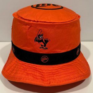 Baltimore Orioles Miller Lite Bucket Hat Orange Cotton